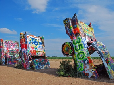350.org Cadillac Ranch