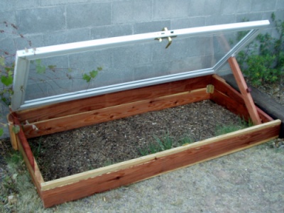 DIY Cold Frame made from a reused storm door and redwood DIY Cold Frame made from a reused storm door and redwood