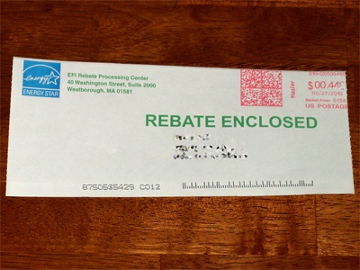 Energy Star Rebate Check
