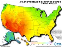 NREL Solar Photovoltaic Resource Map