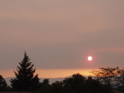 Wallow Fire Smoke at Sunset